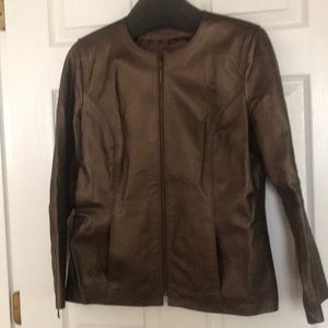 Bronze leather jacket